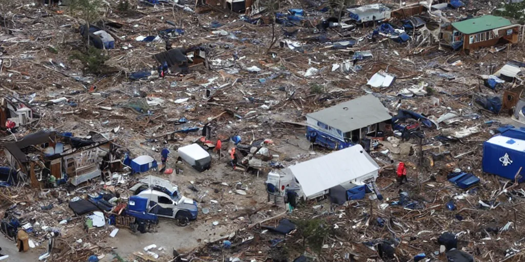 Image similar to FEMA shows up to a disaster with something unexpected