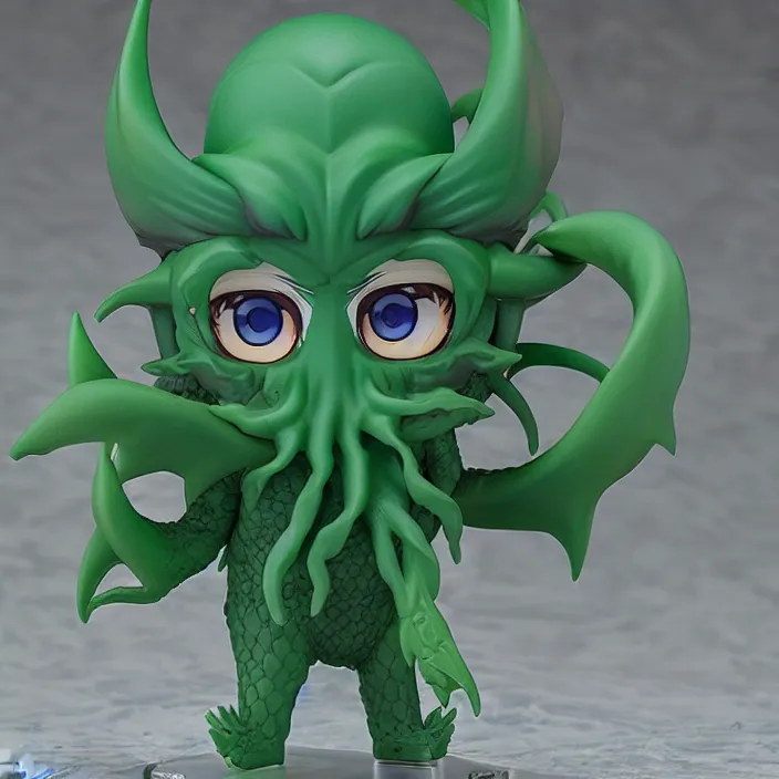 Image similar to an anime nendoroid of cthulhu, figurine, detailed product photo