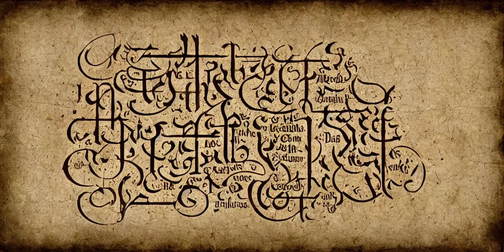 Prompt: medieval typeface