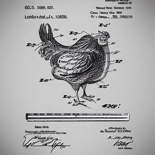 Prompt: “ U.S patent of a chicken nugget”