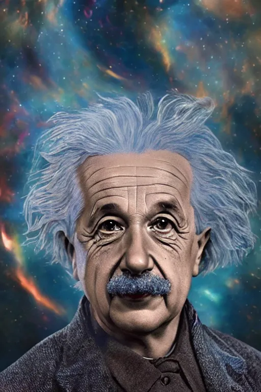 Image similar to intricate color photo of albert einstein, movie still from interstellar, 8 k octane beautifully detailed render