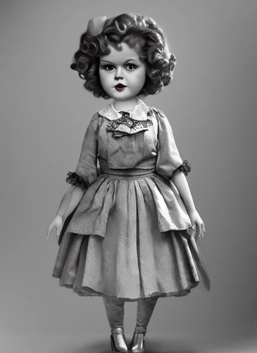 Image similar to shirley temple as a mark ryden doll, detailed digital art, trending on Artstation