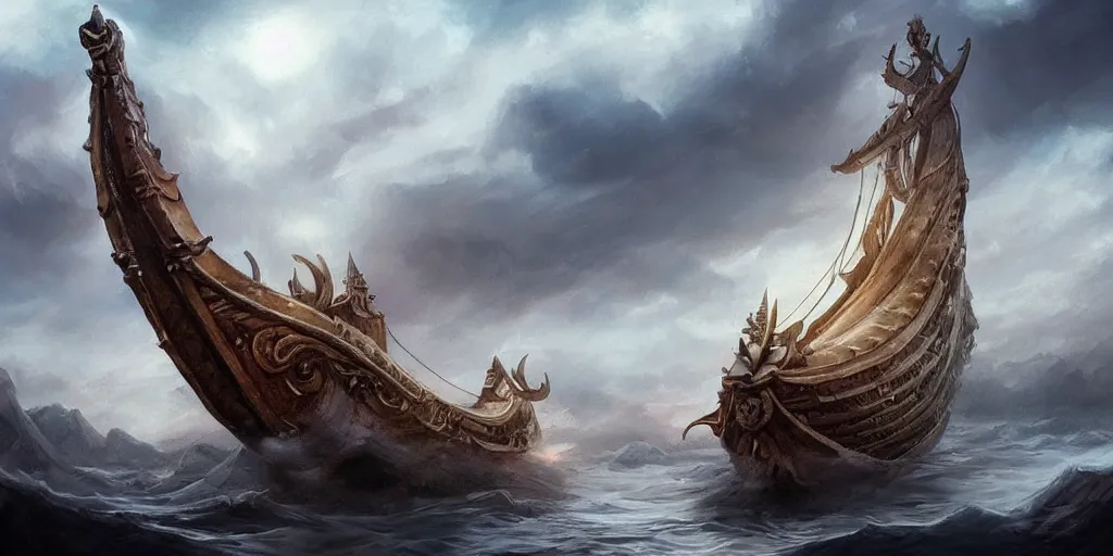 Prompt: beautiful viking ship sailing on top of the clouds, gorgeous, amazing, elegant, intricate, highly detailed, digital painting, artstation, concept art, sharp focus, illustration, art by ross tran