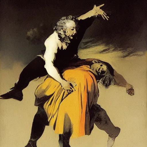 Image similar to new francisco goya graphic artwork, goya graphic art style