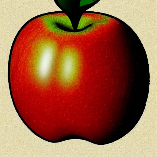 Prompt: cartoonish illustration of an apple