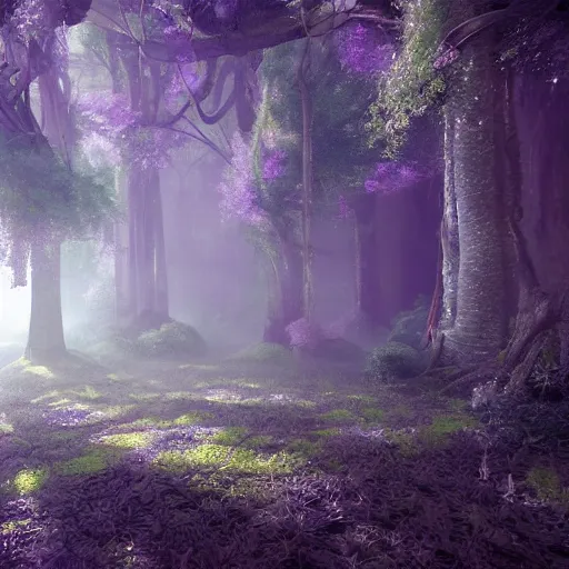 Prompt: ,inside a magical ethereal forest, highly detailed, 4k, HDR, award-winning, artstation, octane render