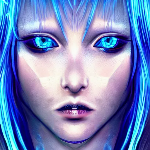 Premium AI Image  Cyberpunk anime girl with headphones blue eyes