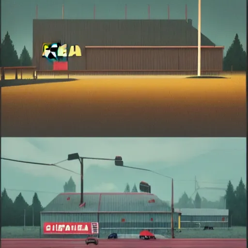 Prompt: ikea in the style of simon stalenhag,