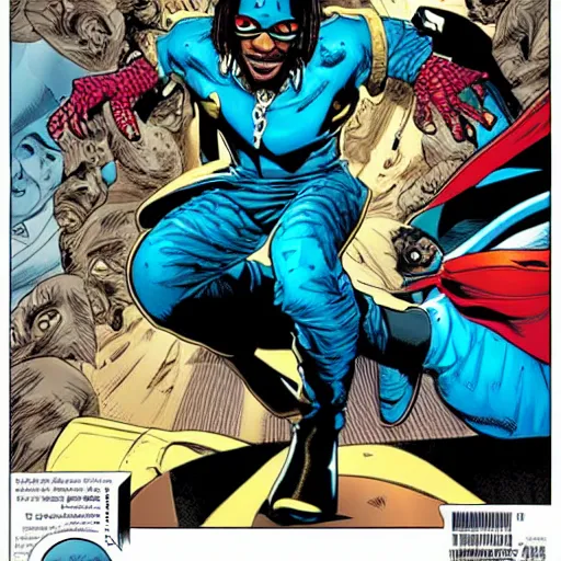 Image similar to Quavo made by Marvel comics,