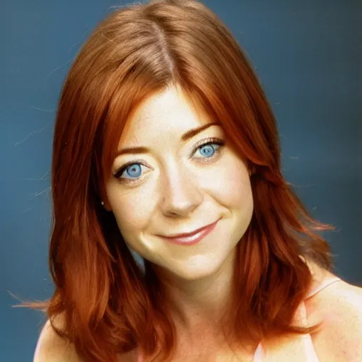 Prompt: alyson hannigan as a biologist, very detailed face