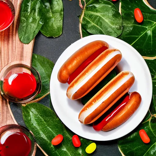 Hot dog jello seasoned with jelly beans and assorted Stable Diffusion