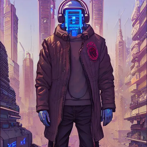 Prompt: A cyberpunk Russian Patriarch Kirill Gundyaev cyborg on the street of a cyberpunk city art by Josan Gonzalez, sci-fi, highly detailed, digital painting, artstation, smooth, sharp focus, illustration, concept art by Josan Gonzalez and James Gurney and Mœbius