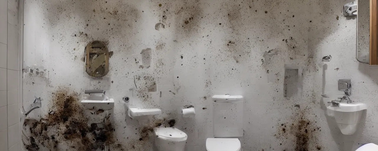 Image similar to a bathroom exploding