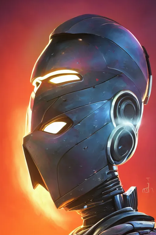 Image similar to epic mask helmet robot ninja portrait stylized as fornite style game design fanart by concept artist gervasio canda, behance hd by jesper ejsing, by rhads, makoto shinkai and lois van baarle, ilya kuvshinov, rossdraws global illumination radiating a glowing aura global illumination ray tracing hdr render in unreal engine 5