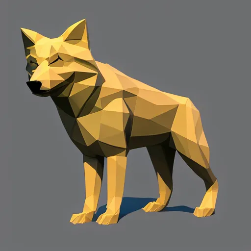 Low poly wolf | Stable Diffusion | OpenArt