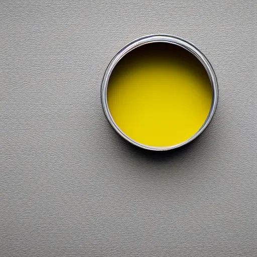 Image similar to can of paint, minimal, modern, solid colors, yellow
