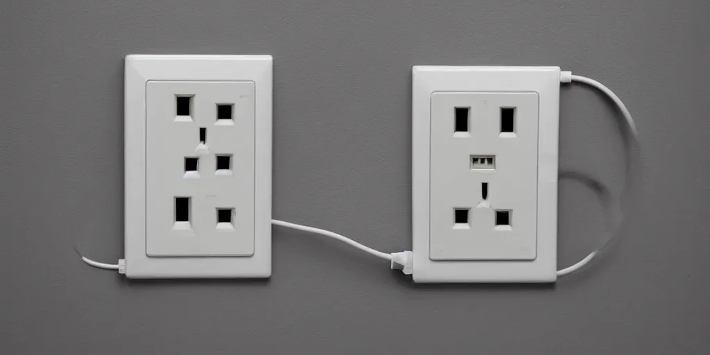 Prompt: plug!!!! plugged in socket sparking!!!!!!! electricity wires