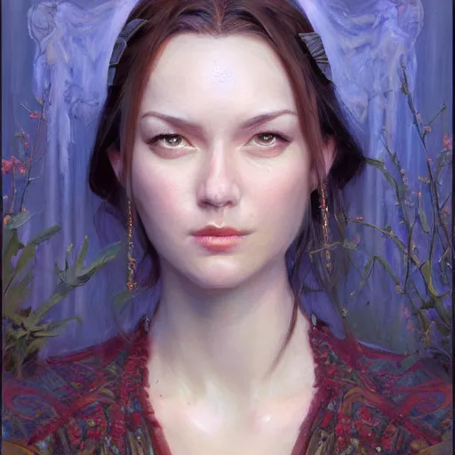 Image similar to the beautiful female servant portrait art by Donato Giancola and Bayard Wu, digital art, trending on artstation, 4k