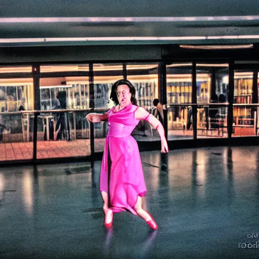 Image similar to elaine from seinfeld dancing cinematic 3 5 mm hdr