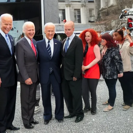 Prompt: photograph of Joe Biden with red hair