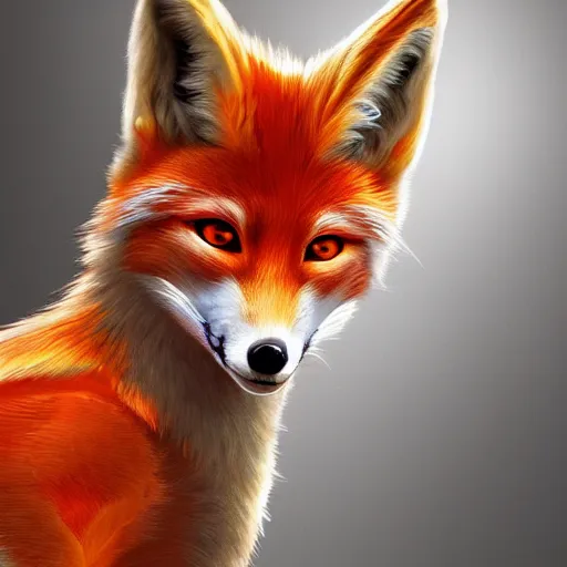 Image similar to award - winning extremely detailed fantasy art of a cute female innocent eyes anthro vulpes vulpes fulva, 4 k