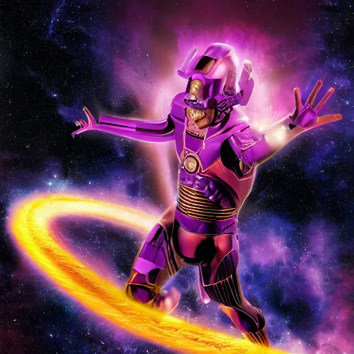 Prompt: galactus comes to earth, 4 k, high detail, high - resolution photograph, professional photography, ultra - detail