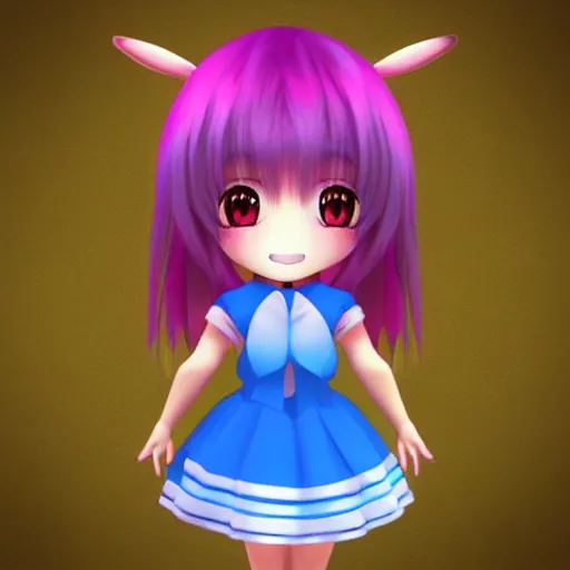 Prompt: “original chibi bunny girl rendered 3d, Ranking number 1 on pixiv”