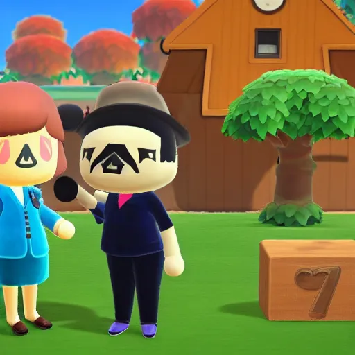 Prompt: angela merkel as a animal crossing character