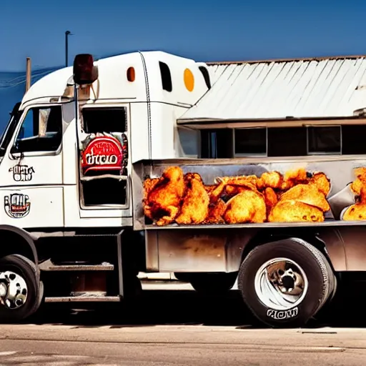 Prompt: trucks eating at a truck stop restaurant, photography, diner, food,