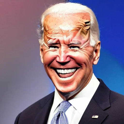 Image similar to joe biden pulling a silly face