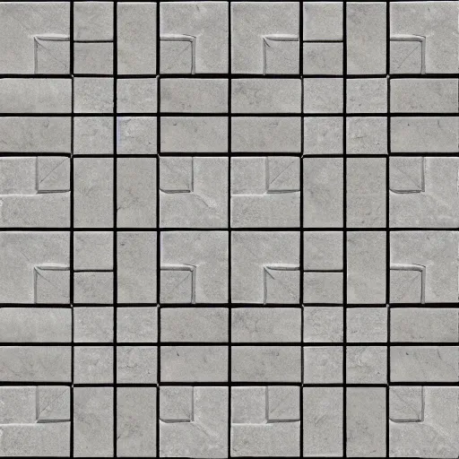 Image similar to an albedo texture of perfectly tiling granite tiles, flat lighting, top - down photograph