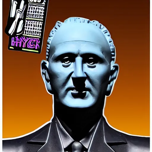 Image similar to wilhelm reich in style of jacob epstein, stop motion vinyl action figure, plastic, toy, butcher billy style