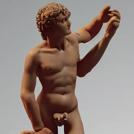 Prompt: plush toy of david by michelangelo