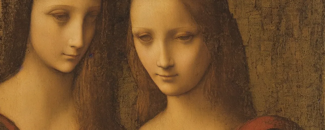 Image similar to painting by leonardo da vinci, young woman, detailed, stunning
