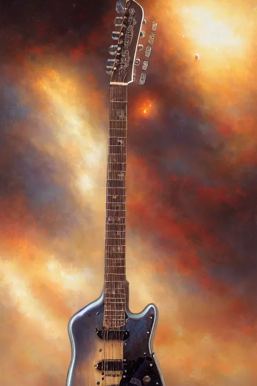 Prompt: fender guitar lost in the space, detailed, 8 k, trending on artstation, smooth, sharp focus artwork by mark arian, artgerm, mark keathley, greg rutkowski