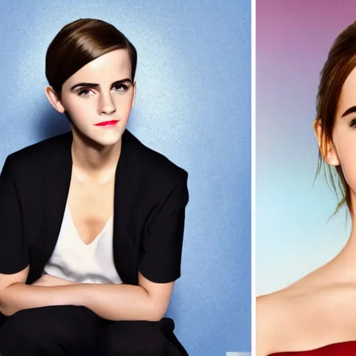 Prompt: pixar animation of emma watson, headshot, movie trailer