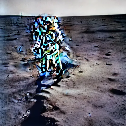 Image similar to Professional photograph of Dwayne Johnson walking on the moon