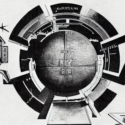 Prompt: a blueprint of a ww 2 german superweapon that can destroy the universe