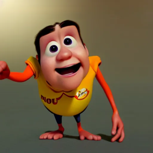 Prompt: new pixar character, highly detailed, extremely high quality, hd, 4 k, 8 k, professional photographer, 4 0 mp, lifelike, top - rated, award winning, cinematic, realistic, detailed lighting, detailed shadows, sharp, no blur, edited, corrected, trending