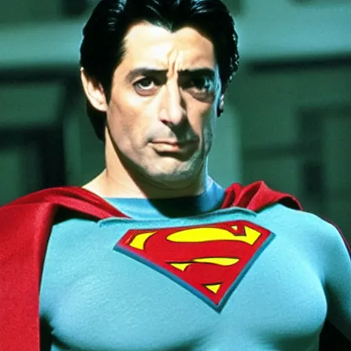 Image similar to Ricardo Darín as Superman 90's film