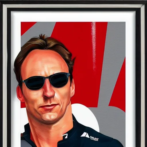 Prompt: christian horner portrait, art deco, portrait