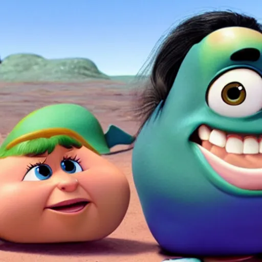 Prompt: kim kardashian pixar movie