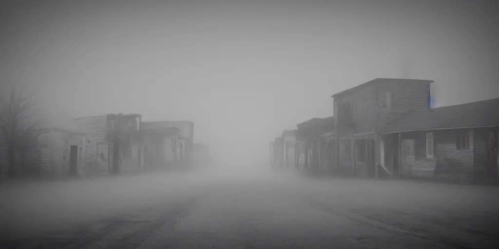 Image similar to Foggy ghost town