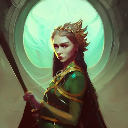 Prompt: a beautiful portrait of a beautiful jade sorceress, game of thrones concept art by pete mohrbacher and guweiz and ilya kuvshinov, digital art, highly detailed, intricate, sharp focus, trending on artstation hq, deviantart, unreal engine 5, 4 k uhd image