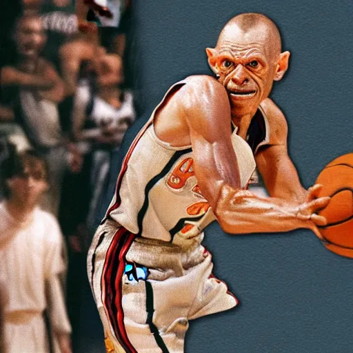 Image similar to gollum in the nba