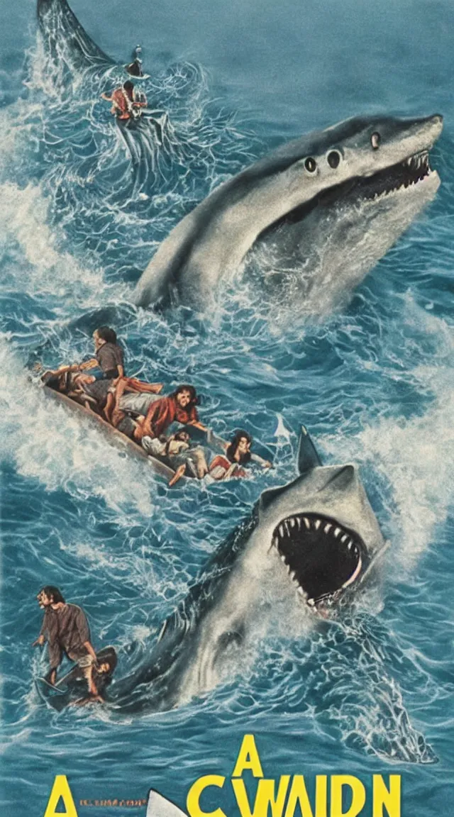 Image similar to a poster of jaws, 1975