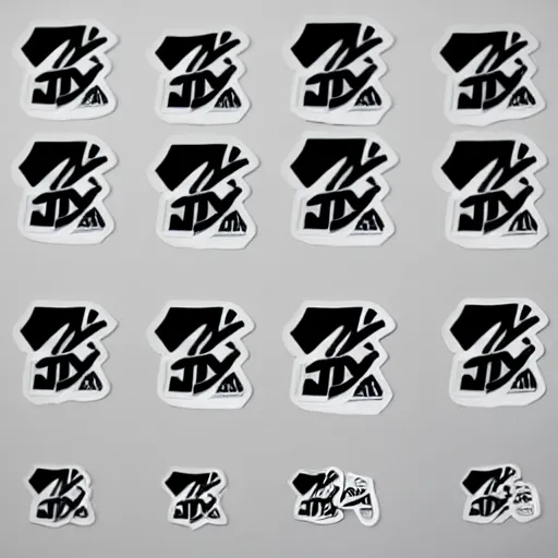 Image similar to black on white nike graphic design stickers in style of david rudnick, eric hu, y 2 k, brutalism