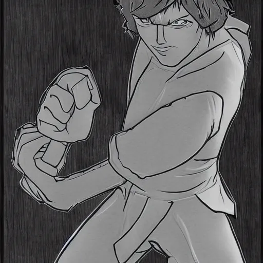 Image similar to Shaggy Rogers in a martial arts stance in the style of Jean Giraud trending on artstation deviantart Pinterest detailed realistic High Resolution HD 8k