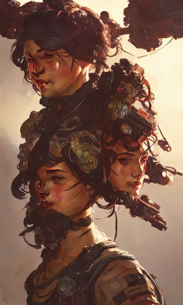 Prompt: Apex Legends Woman, highly detailed, digital painting, artstation, concept art, smooth, sharp focus, illustration, art by artgerm and greg rutkowski and alphonse mucha