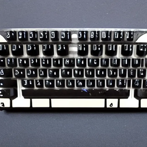 Prompt: an ergox split keyboard carved from meteorite